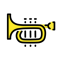 trumpet on platform OpenMoji