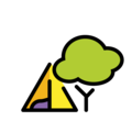 camping on platform OpenMoji