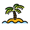 desert island on platform OpenMoji