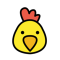 chicken on platform OpenMoji