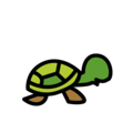 turtle on platform OpenMoji