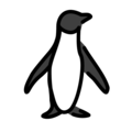 penguin on platform OpenMoji
