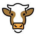 cow face on platform OpenMoji