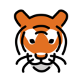 tiger face on platform OpenMoji