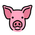 pig on platform OpenMoji