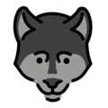 wolf on platform OpenMoji