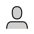 bust in silhouette on platform OpenMoji