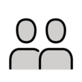 busts in silhouette on platform OpenMoji