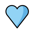blue heart on platform OpenMoji