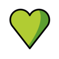 green heart on platform OpenMoji