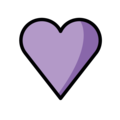 purple heart on platform OpenMoji