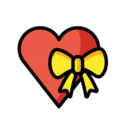 gift heart on platform OpenMoji