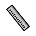 straight ruler on platform OpenMoji