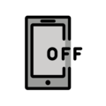 mobile phone off on platform OpenMoji