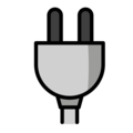 electric plug on platform OpenMoji