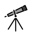 telescope on platform OpenMoji