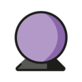 crystal ball on platform OpenMoji