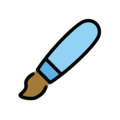 lower left paintbrush on platform OpenMoji