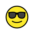 Smiling Face with Sunglasses Emoji on platform OpenMoji