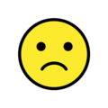 slightly frowning face on platform OpenMoji