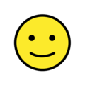 slightly smiling face on platform OpenMoji