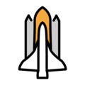 rocket on platform OpenMoji