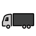 articulated lorry on platform OpenMoji