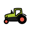 tractor on platform OpenMoji