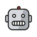 robot face on platform OpenMoji