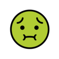 nauseated face on platform OpenMoji