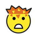 exploding head on platform OpenMoji