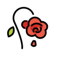 wilted flower on platform OpenMoji