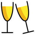clinking glasses on platform OpenMoji