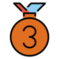 third place medal on platform OpenMoji