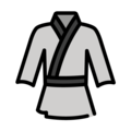 martial arts uniform on platform OpenMoji