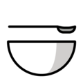 bowl with spoon on platform OpenMoji