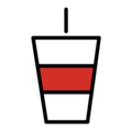 cup with straw on platform OpenMoji