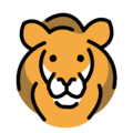 lion face on platform OpenMoji