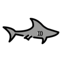 shark on platform OpenMoji