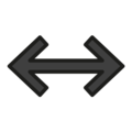 left-right arrow on platform OpenMoji