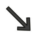 down-right arrow on platform OpenMoji