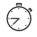 stopwatch on platform OpenMoji