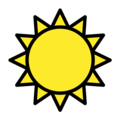 sun on platform OpenMoji