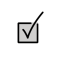 check box with check on platform OpenMoji