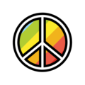 peace symbol on platform OpenMoji