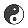 yin yang on platform OpenMoji