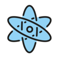 atom symbol on platform OpenMoji