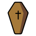 coffin on platform OpenMoji