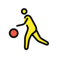 person bouncing ball on platform OpenMoji