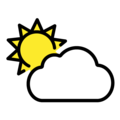 partly sunny on platform OpenMoji